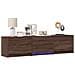 Mobile TV con LED con LED Quercia marrone 165 x 34 x 40 cm - Foto miniatura 3