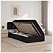 Letto con contenitore e materasso Nero 90 x 200 cm Velluto - Foto miniatura 2