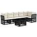 Set Divano da Giardino 7 pz Nero polyrattan - Foto miniatura 1
