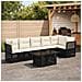 Set Divano da Giardino 7 pz Nero polyrattan - Foto miniatura 6