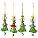Set Da 4 Alberi Di Natale Da Appendere In Metallo - Foto miniatura 1