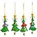 Set Da 4 Alberi Di Natale Da Appendere In Metallo - Foto miniatura 2