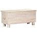 Cassapanca Bianca 110x40x45 Cm In Legno Massello Di Acacia - Foto miniatura 5