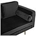 Chaise Longue In Velluto Nero Destra Miramas - Foto miniatura 2