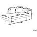 Chaise Longue In Velluto Nero Destra Miramas - Foto miniatura 3