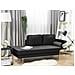 Chaise Longue In Velluto Nero Destra Miramas - Foto miniatura 4