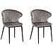 Set Di 2 Sedie In Velluto Grigio Augusta - Foto miniatura 11
