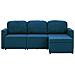Divano Letto Modulare A 3 Posti Blu In Tessuto - Foto miniatura 5