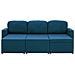 Divano Letto Modulare A 3 Posti Blu In Tessuto - Foto miniatura 6