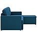 Divano Letto Modulare A 3 Posti Blu In Tessuto - Foto miniatura 7