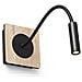 Lampada Da Parete A Led In Legno Nera 2w 3000k - Foto miniatura 3