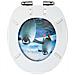 Tavoletta Wc Con Coperchio Chiusura Morbida Mdf Design Pinguino - Foto miniatura 5