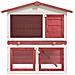 Conigliera per Esterni con 3 Porte Rossa in Legno - Foto miniatura 2