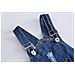 Baby Toddler Regolabili Ripped Jeans Di Modo Di Tuta Blu 6-12 Mesi - Foto miniatura 4