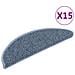 Tappeti Autoadesivi per Scale Aspetto Sisal 15pz 56x17x3 cm Blu - Foto miniatura 1