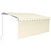 Tenda da Sole Retrattile Manuale con Parasole 3x2,5 m Crema - Foto miniatura 1