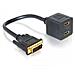 Adapter DVI 25 male > 2x HDMI female DVI-D 2x HDMI Nero cavo di interfaccia e adattatore - Foto miniatura 1