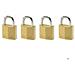 4 Lucchetti Da 20 Mm Con Chiave Uguale - Foto miniatura 3