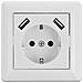 11473 Presa Energia 2 X Usb + Cee 7/3 Bianco - Foto miniatura 2