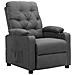 Poltrona Reclinabile Grigio Chiaro In Tessuto - Foto miniatura 1