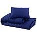 Set Copripiumino Blu Marino 220x240 Cm In Microfibra Leggera - Foto miniatura 6