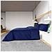 Set Copripiumino Blu Marino 220x240 Cm In Microfibra Leggera - Foto miniatura 7