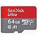 Ultra Micro Sdxc 64gb Classe 10 U1 A1 Uhs-i Con Adattatore Rosso Grigio - Foto miniatura 1