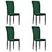 Sedie Da Pranzo 4 Pz Verde Scuro In Velluto - Foto miniatura 1