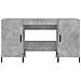 Scrivania Grigio Cemento 140x50x75 Cm In Legno Multistrato - Foto miniatura 10
