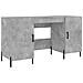 Scrivania Grigio Cemento 140x50x75 Cm In Legno Multistrato - Foto miniatura 1