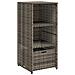 Armadietto Portaoggetti Giardino Grigio 50x55x115cm Polyrattan - Foto miniatura 2