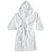 Accappatoio Con Cappuccio In Morbida Spugna Mod. Sophie Tinta Unita Vari Colori L Bianco - Foto miniatura 1