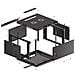 WF01-6606-00B rack 6U Da parete Nero - Foto miniatura 4