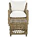 Set Di 2 Poltrone Da Giardino Con Cuscini Ribolla Con Poggiapiedi Rattan Naturale - Foto miniatura 4