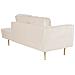 Chaise Longue Versione Sinistra Miramas Velluto Beige - Foto miniatura 6