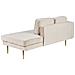 Chaise Longue Versione Sinistra Miramas Velluto Beige - Foto miniatura 8