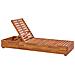 Lettino Prendisole Legno Chiaro Con Cuscino Bianco Sporco Fanano - Foto miniatura 3