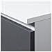 Comodino CL2, 2 cassetti, 40x35x40 cm, Colore Bianco e Grigio Grafite - Foto miniatura 4