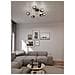 Lampada A Soffitto Magnum - Nero, Oro, Grigio - Acciaio Verniciato A Polvere, Vetro - 55x23x75 Cm - Foto miniatura 3