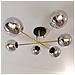 Lampada A Soffitto Magnum - Nero, Oro, Grigio - Acciaio Verniciato A Polvere, Vetro - 55x23x75 Cm - Foto miniatura 6
