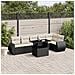 Set Divani Da Giardino Con Cuscini 7pz Nero Polyrattan - Foto miniatura 1