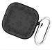 Custodia Protettiva In Silicone Per Apple Airpods 4 Con Moschettone Di Bloccaggio Darkgrey - Foto miniatura 3