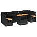 Set Divani da Giardino con Cuscini 8 pz Nero Polyrattan Acacia - Foto miniatura 1