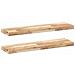 Mensole Da Parete 2 Pz 80x20x4 Cm Legno Acacia Non Trattato - Foto miniatura 2