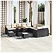 Set di Sofà da Giardino  13 Pezzi con Cuscini Nero Polyrattan Acacia, Sofa da Giardino 2 Posti con Contenitore e Cuscini Nero Polyrattan, Set di Pranzo da Giardino 3 Pezzi con Cuscini Nero Polyrattan Acacia - Foto miniatura 2