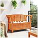 Panchina da Giardino con Scomparto in Acacia 119x76x44 cm Legno Massello - Foto miniatura 4