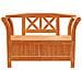 Panchina da Giardino con Scomparto in Acacia 119x76x44 cm Legno Massello - Foto miniatura 6