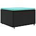 Set Divani da Giardino 4 pz con Cuscini Nero in Polyrattan - Foto miniatura 4