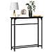 Consolle Nero Rovere 75x19,5x75 cm Legno ingegnerizzato - Foto miniatura 3