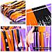 Decorazione Di Halloween Sfondo Arancione Viola Nero 3 Pezzi 1x2 M - Foto miniatura 2
